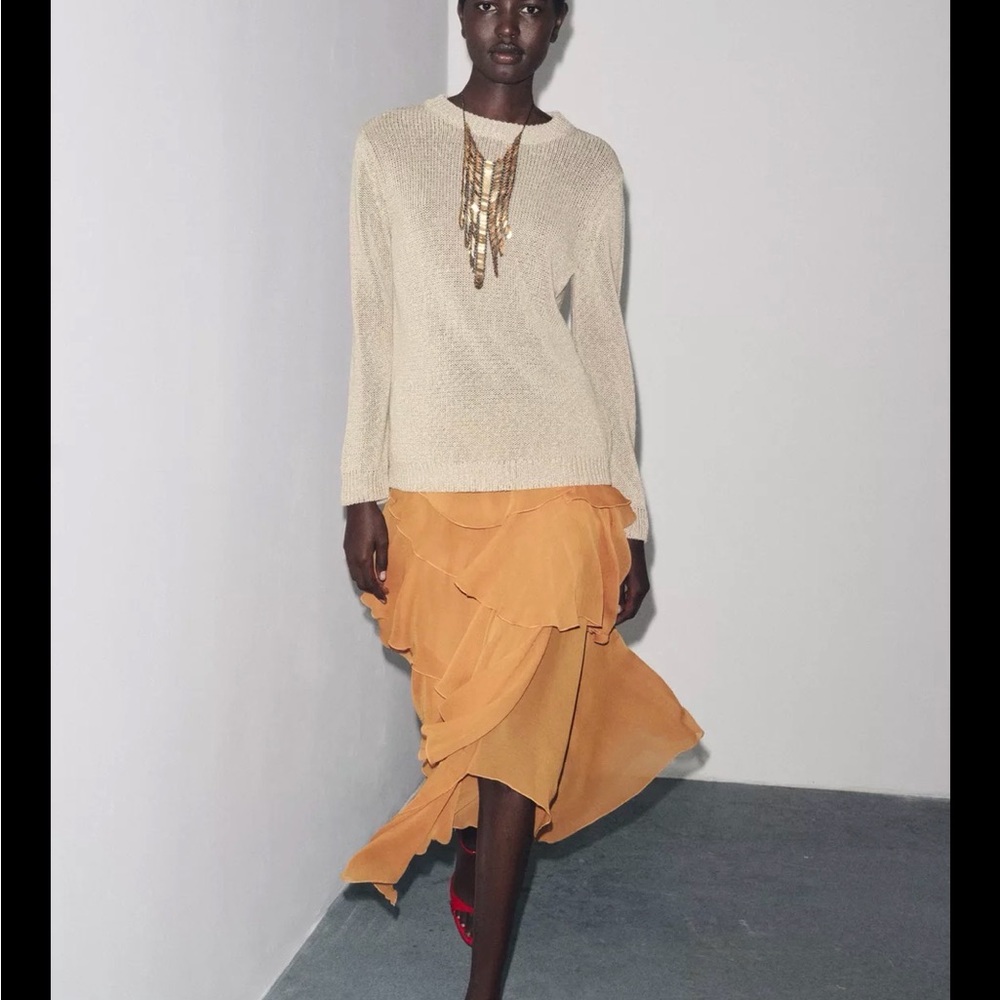 Zara relaxed Knit Crewnet Sweater